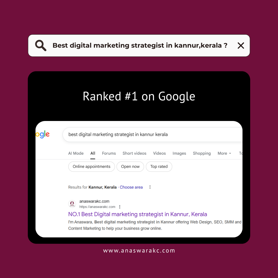 Anaswara kc- Best digital marketing strategist in kannur Anaswara kc- Best digital marketing strategist in kannur